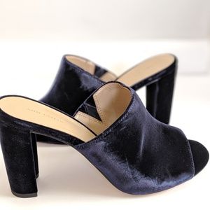 Hayden velvet heeled mule